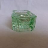 Art deco green glass saleron