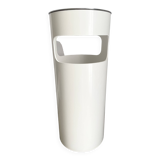 Kartell Gino Colombini white plastic umbrella stand from the 70s