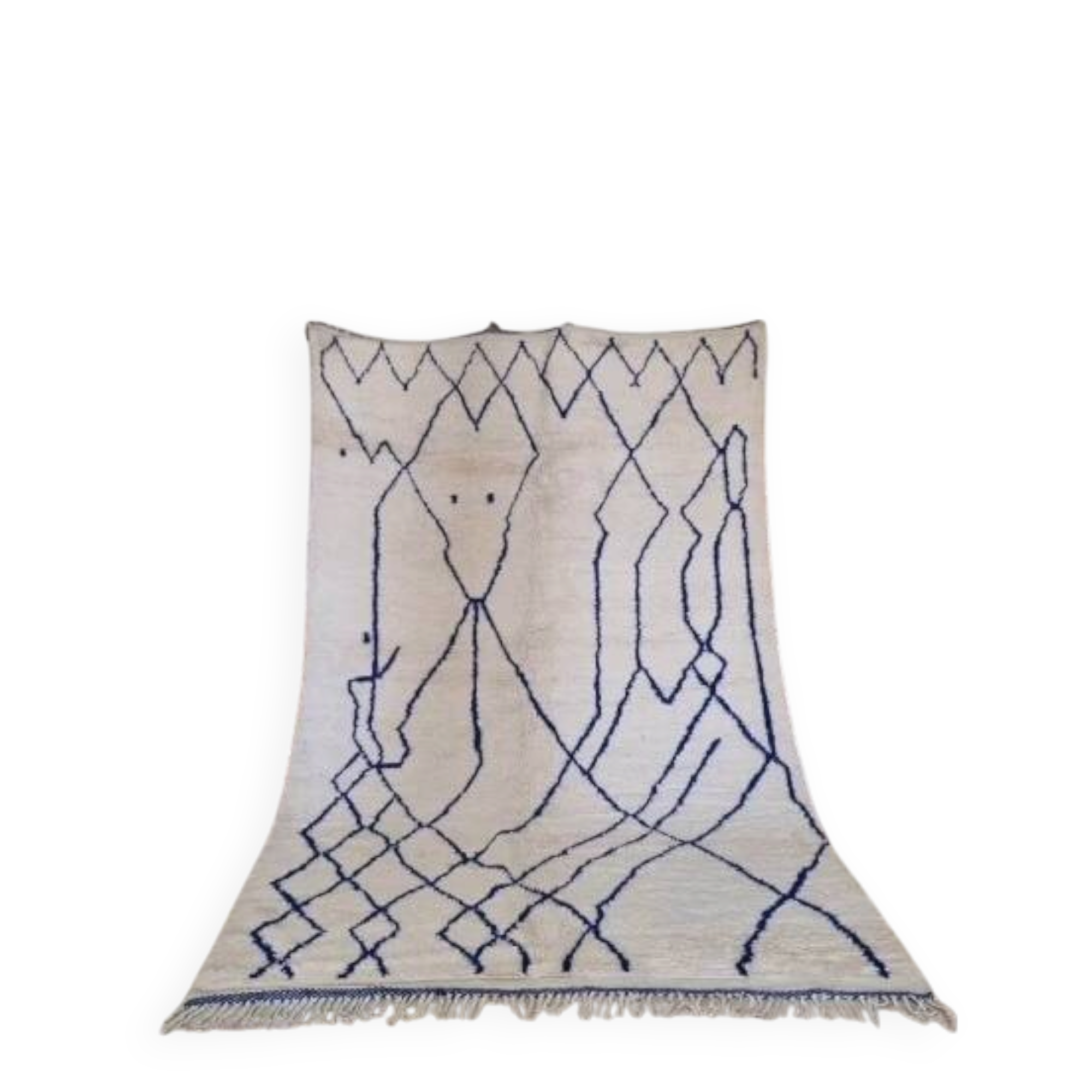 Beni Ouarain rug – Graphic elegance in natural wool