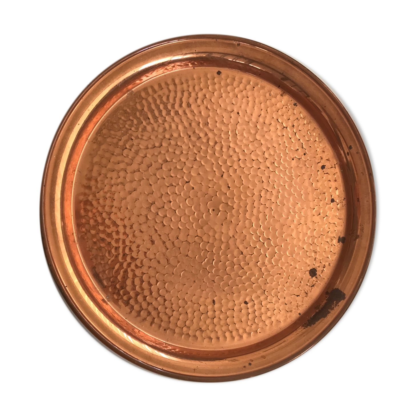 Round copper tray