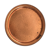 Round copper tray