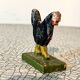 Wooden figurine, farm animals, farmyard, hen; old toy