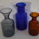 Series of 3 vintage glass vases by Erik Hoglund