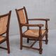 Pair of Mid-Century Rush French Armchairs