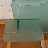 Designer engraved glass headboard
