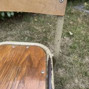 Old small school chair for children, vintage design, height a.