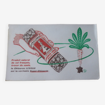 Affiche publicitaire années 50 chicorée leroux