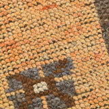 5x11 orange and brown vintage tapis rug, 352x162cm