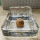 Vintage molded glass pipe ashtray
