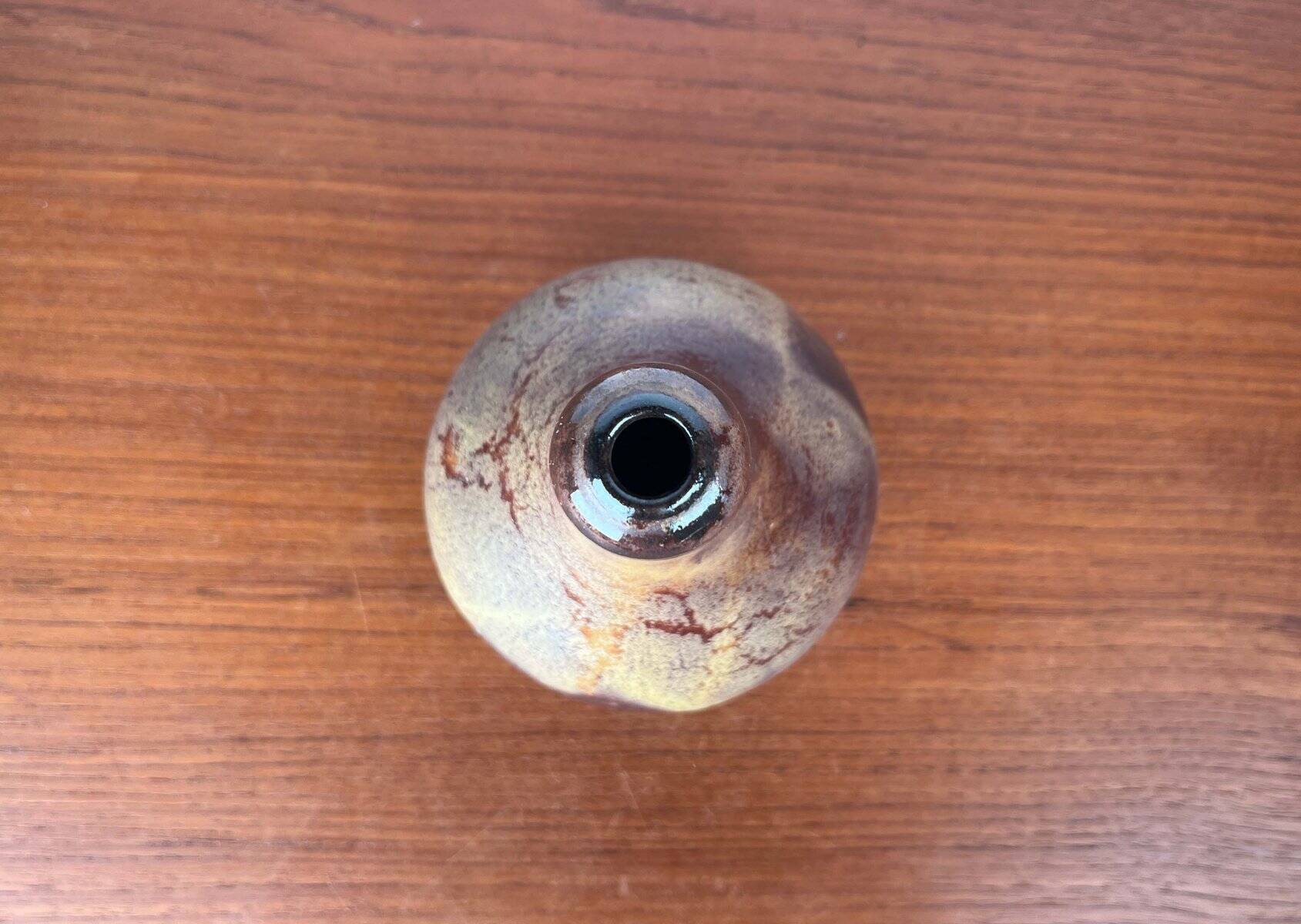 Vase calebasse en poterie d'atelier allemand du milieu du siècle de Cornelsen Kindermann Keramik, années 1960