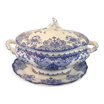 soup tureen + earthenware dish BOCH Frères KERAMIS “DORDRECHT BFK”