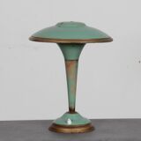 Vintage lamp in metal and wood