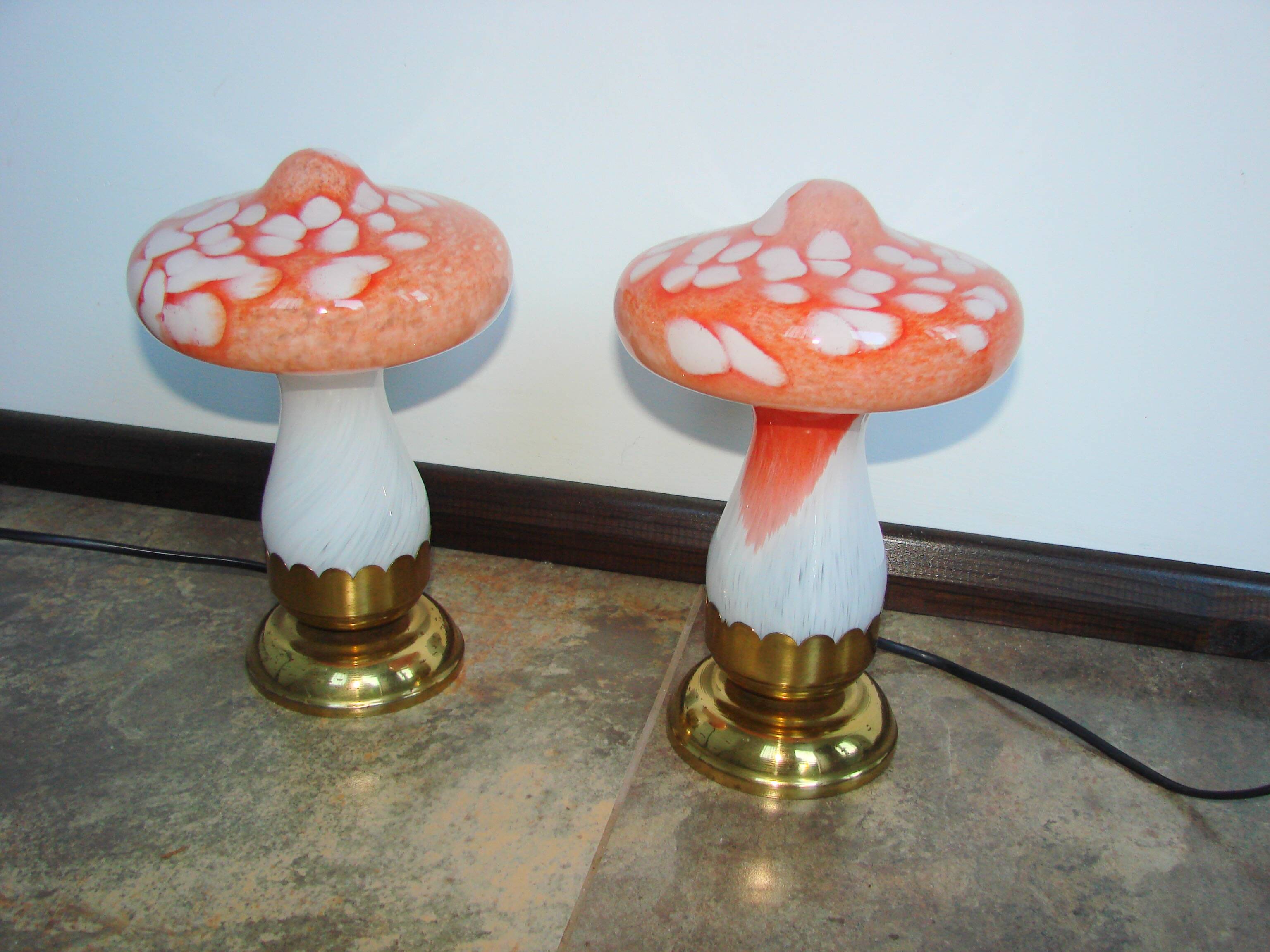 A set of ‘Vintage Mushrooms’ table lamps