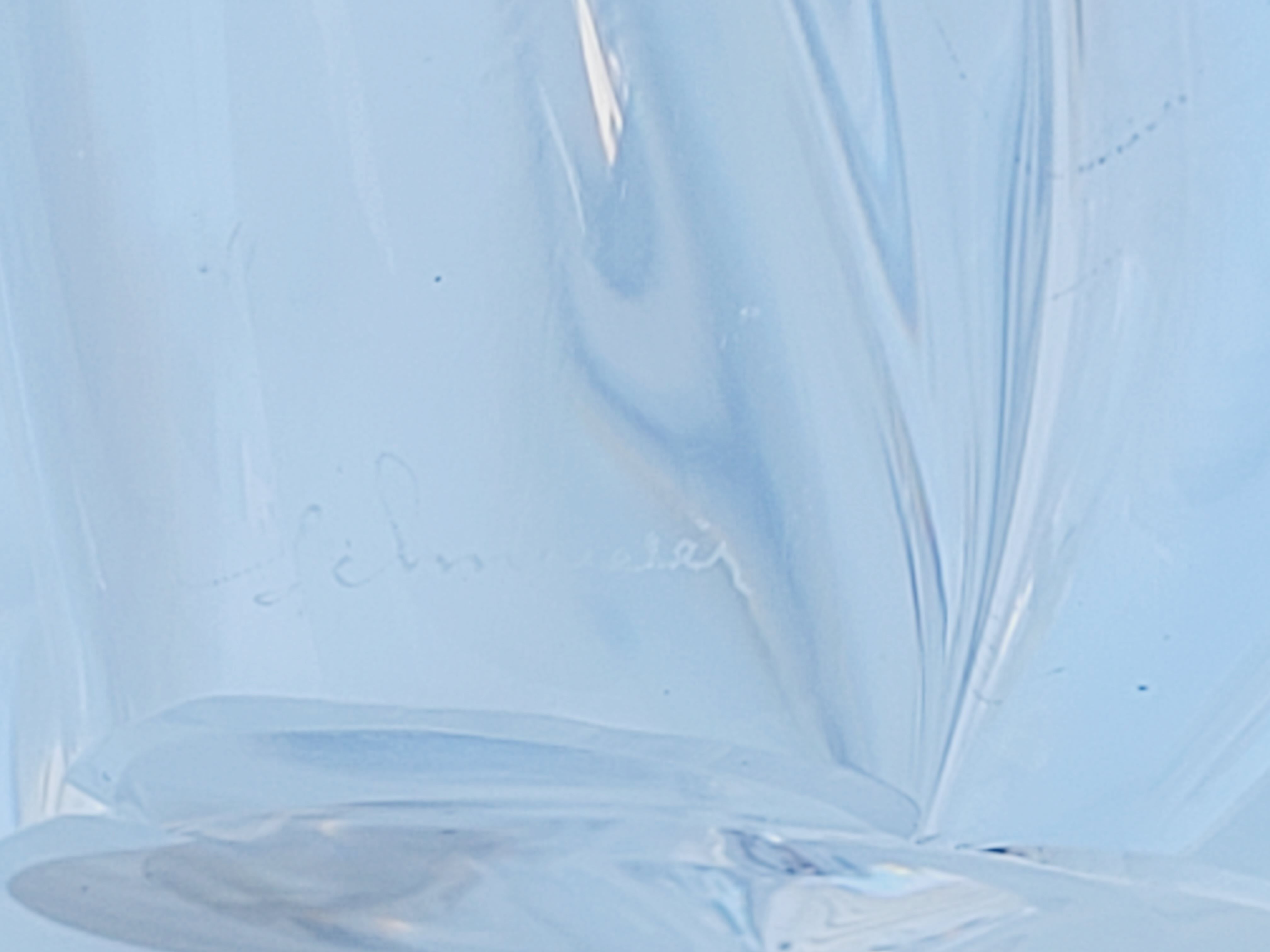 Schneider candle holder in crystal and gilded metal - three lights - 1960s