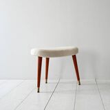 Tabouret suédois des années 1940 avec pieds en acajou