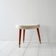 1940s Swedish Stool with Mahogany Legs