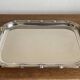 Silver-plated faux bamboo tray USA 1970 Hollywood Regency