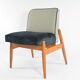 Black and white armchair without armrests