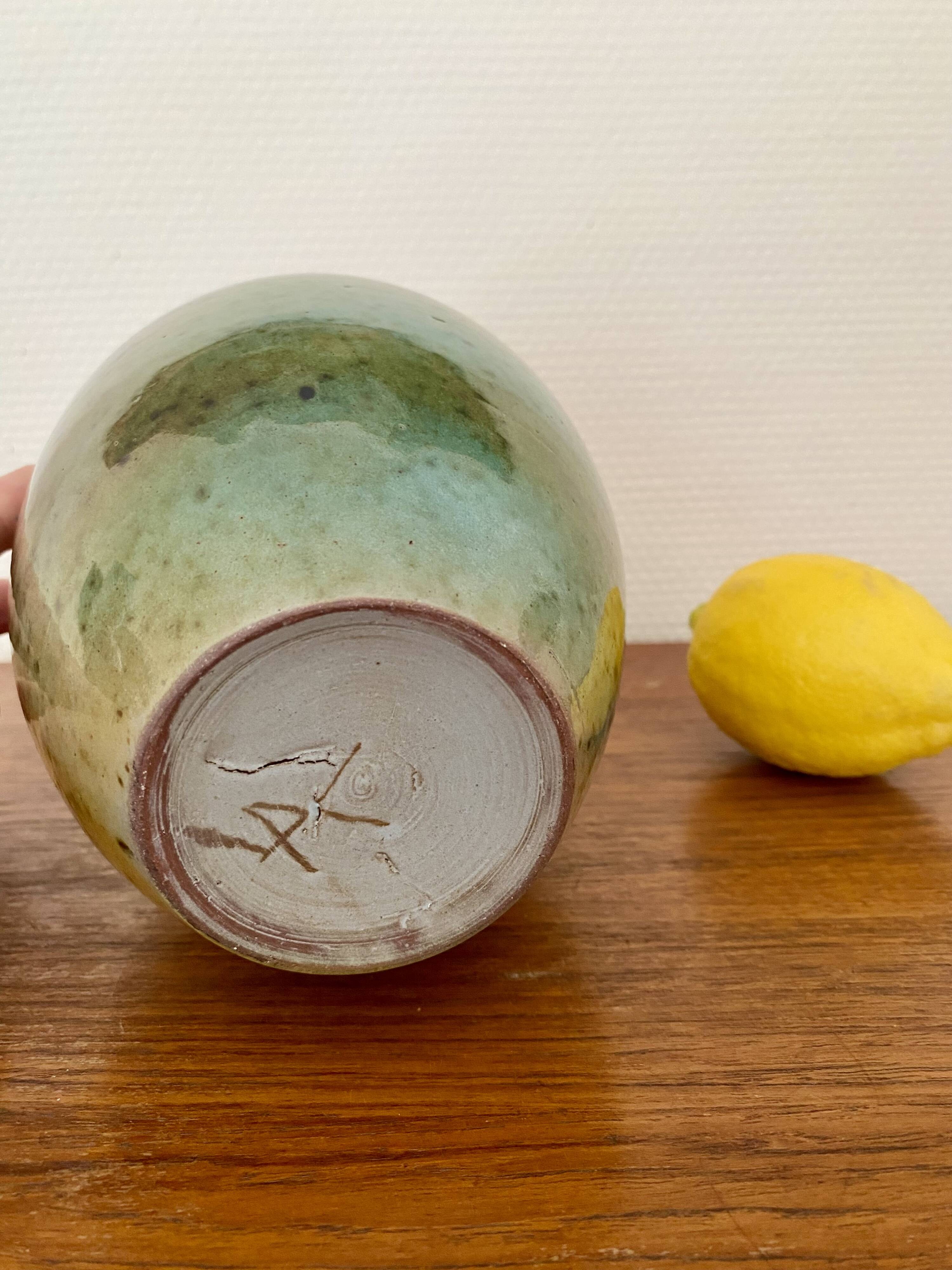 Antique handmade ceramic vase