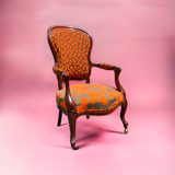 Cabriolet armchair in mahogany