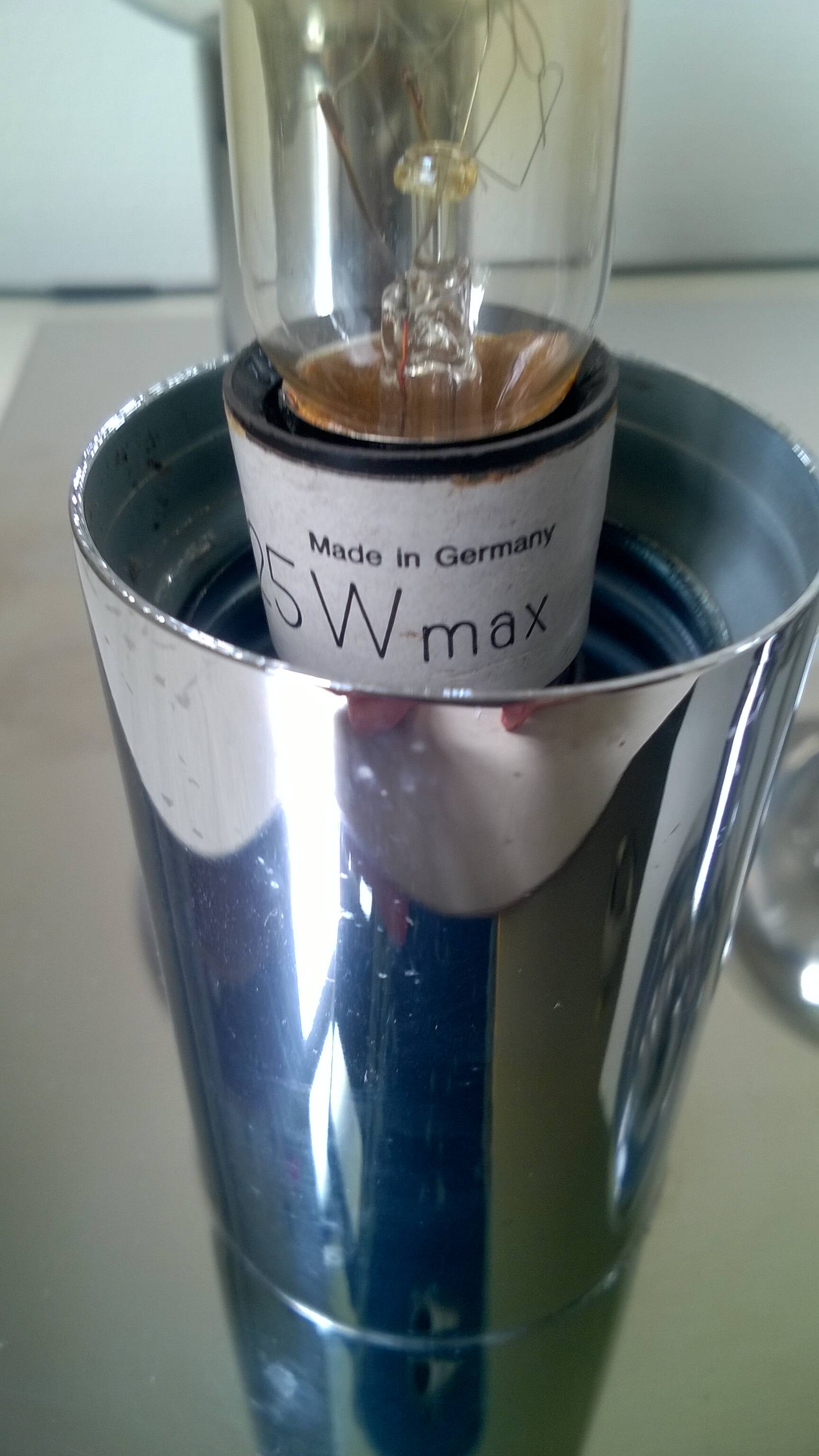 Ceiling or wall light in chromed metal and glass (Motoko Ishii for Staff