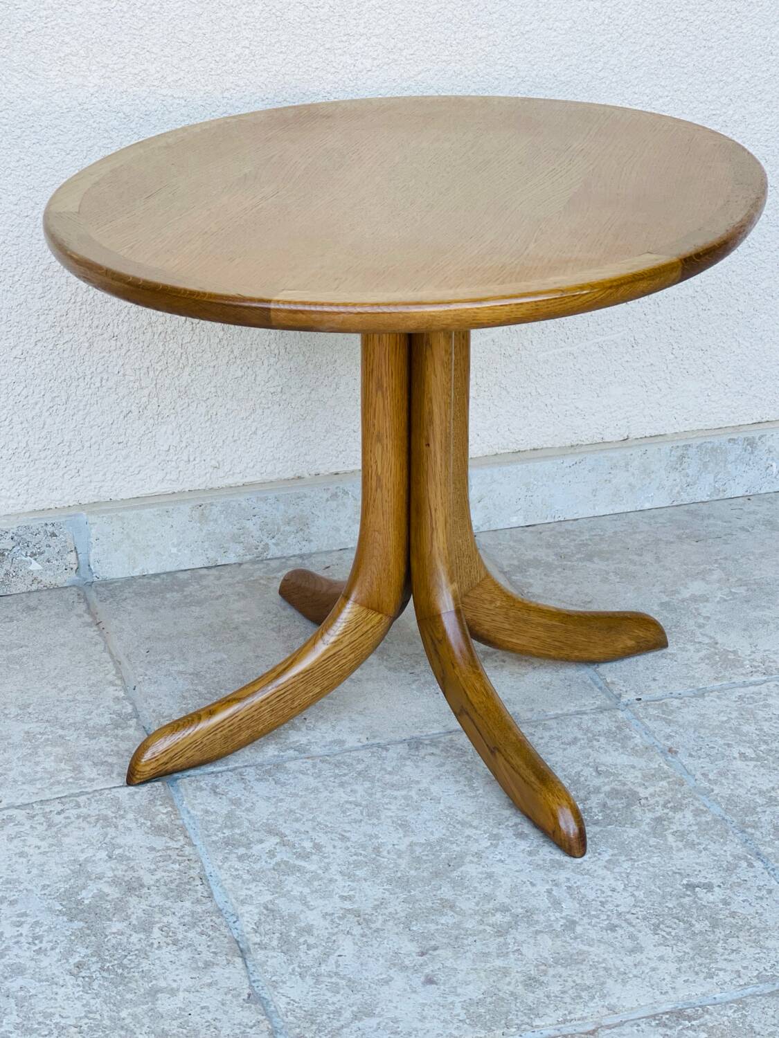 Table basse oval en teck