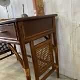 Rattan console/desk