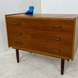 Commode scandinave en teck 1950s