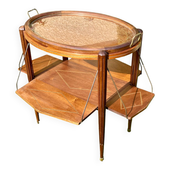 Art Deco walnut tea table