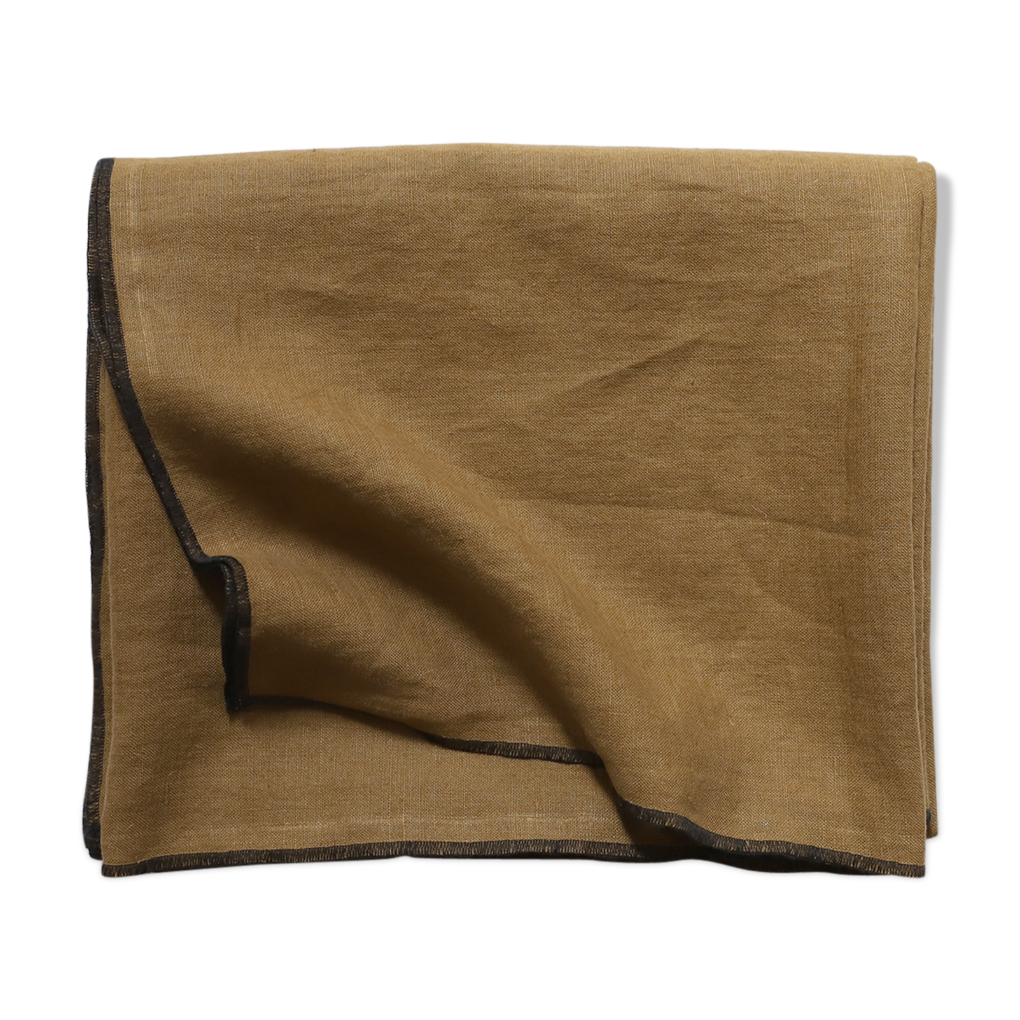 Camel linen tablecloth