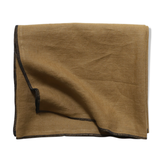 Camel linen tablecloth