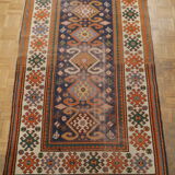 Tapis d'orient caucasien ancien fait main kazak 160 X 100cm