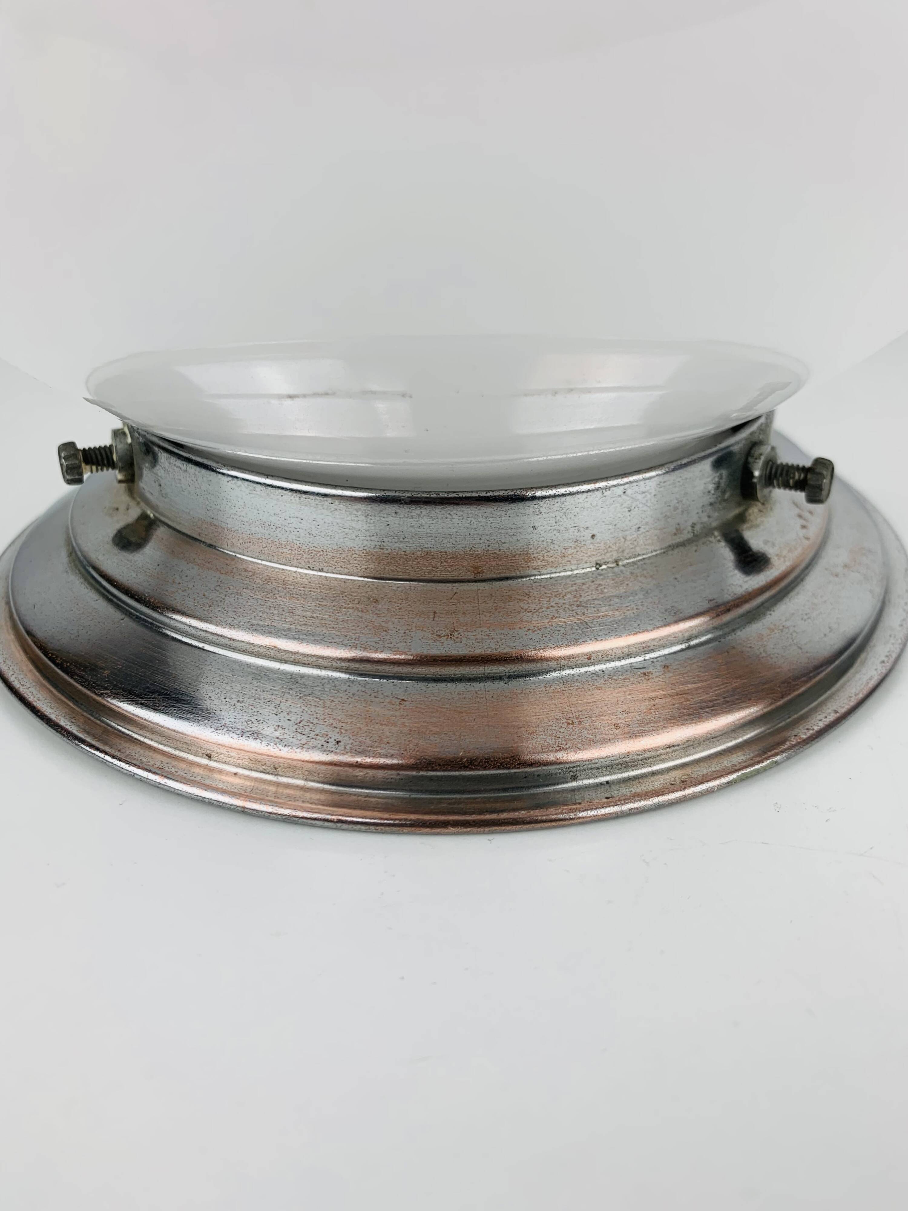 Art Deco opaline glass globe wall light, ceiling light