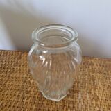 Small molded glass bulb vase