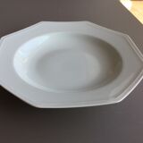 8 white hollow plates in Limoges porcelain