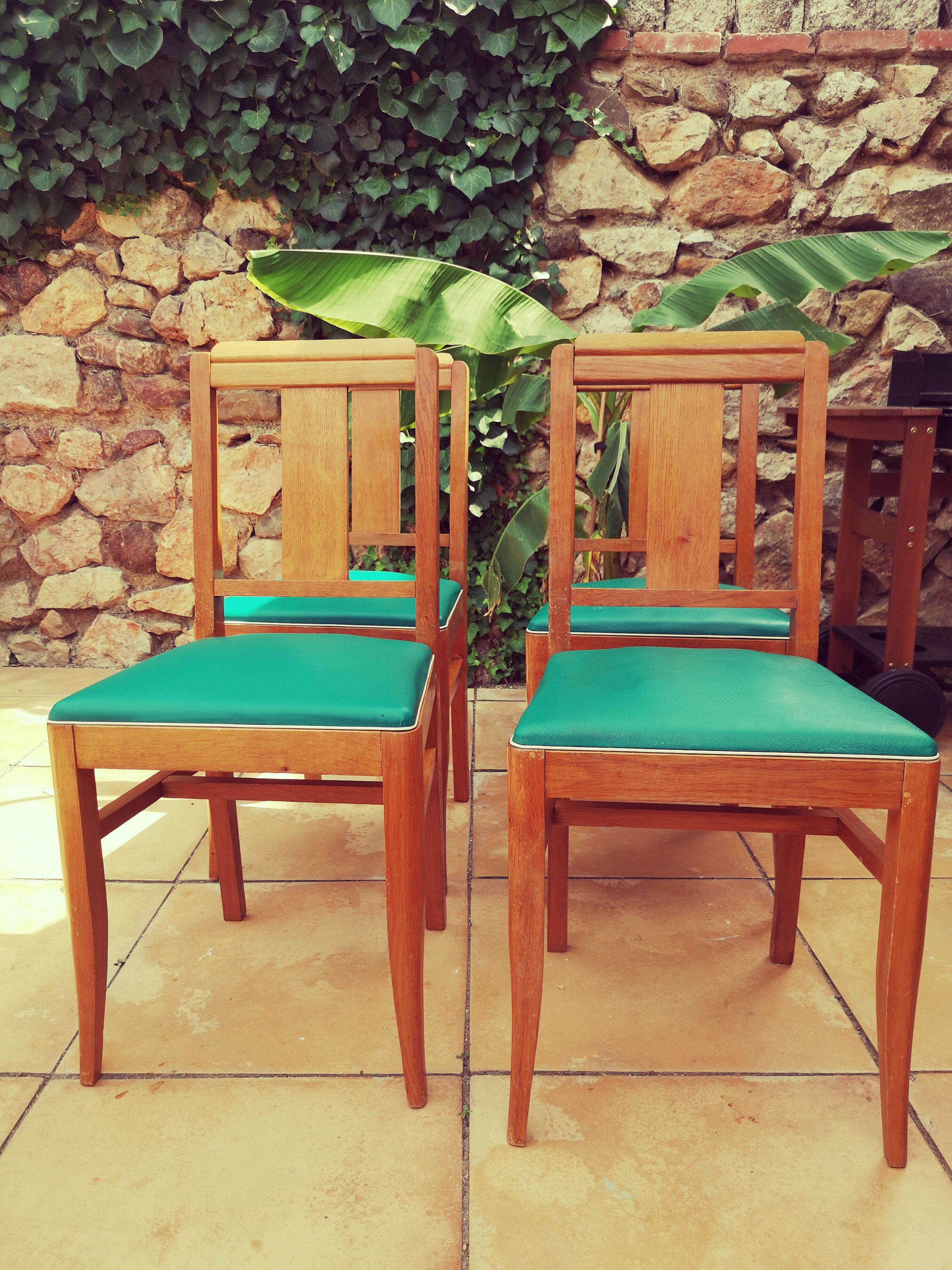 Lot of 4 art deco chairs