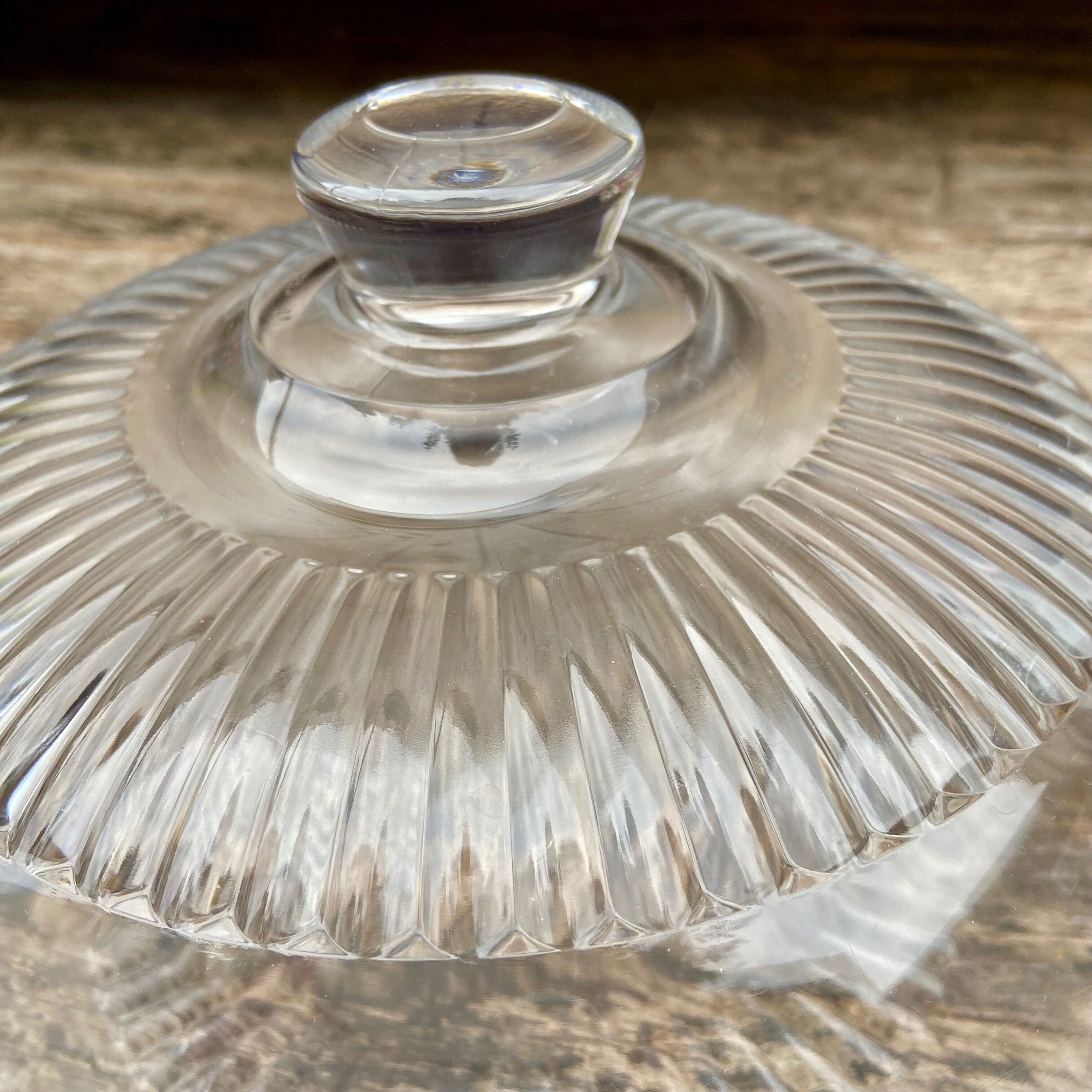 Arcoroc glass dish and bell