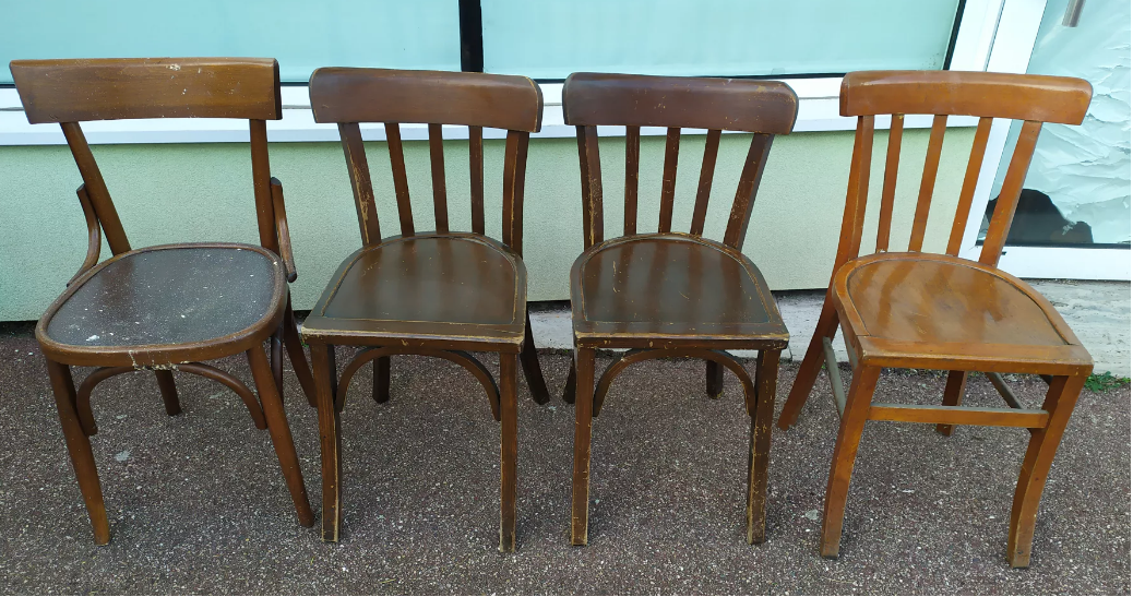 Lot de 10 chaises de bistrot luterma bois