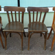 Lot de 10 chaises de bistrot luterma bois