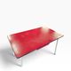 Vintage side table/desk in red formica.