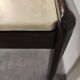 Vintage coffee table wood and travertine