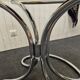 Chrome and smoked glass table.