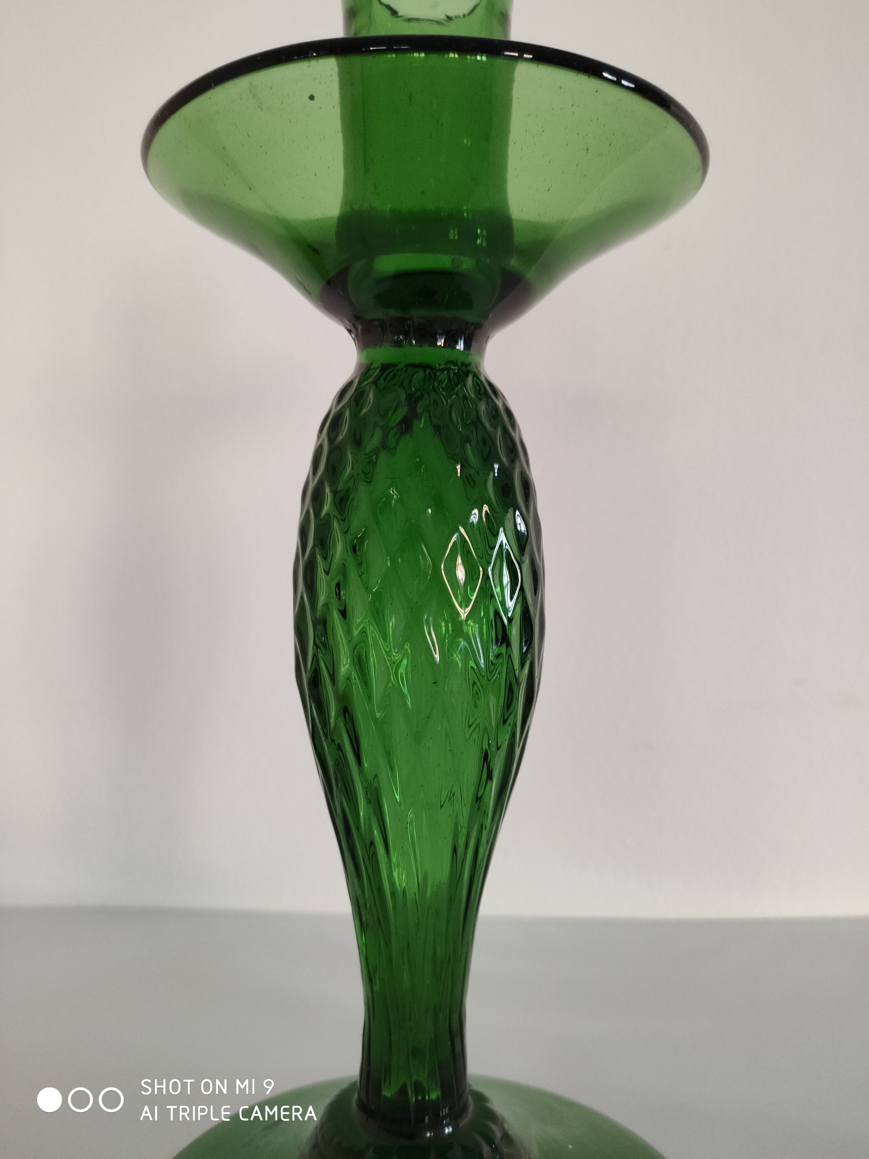 Large glass candlestick