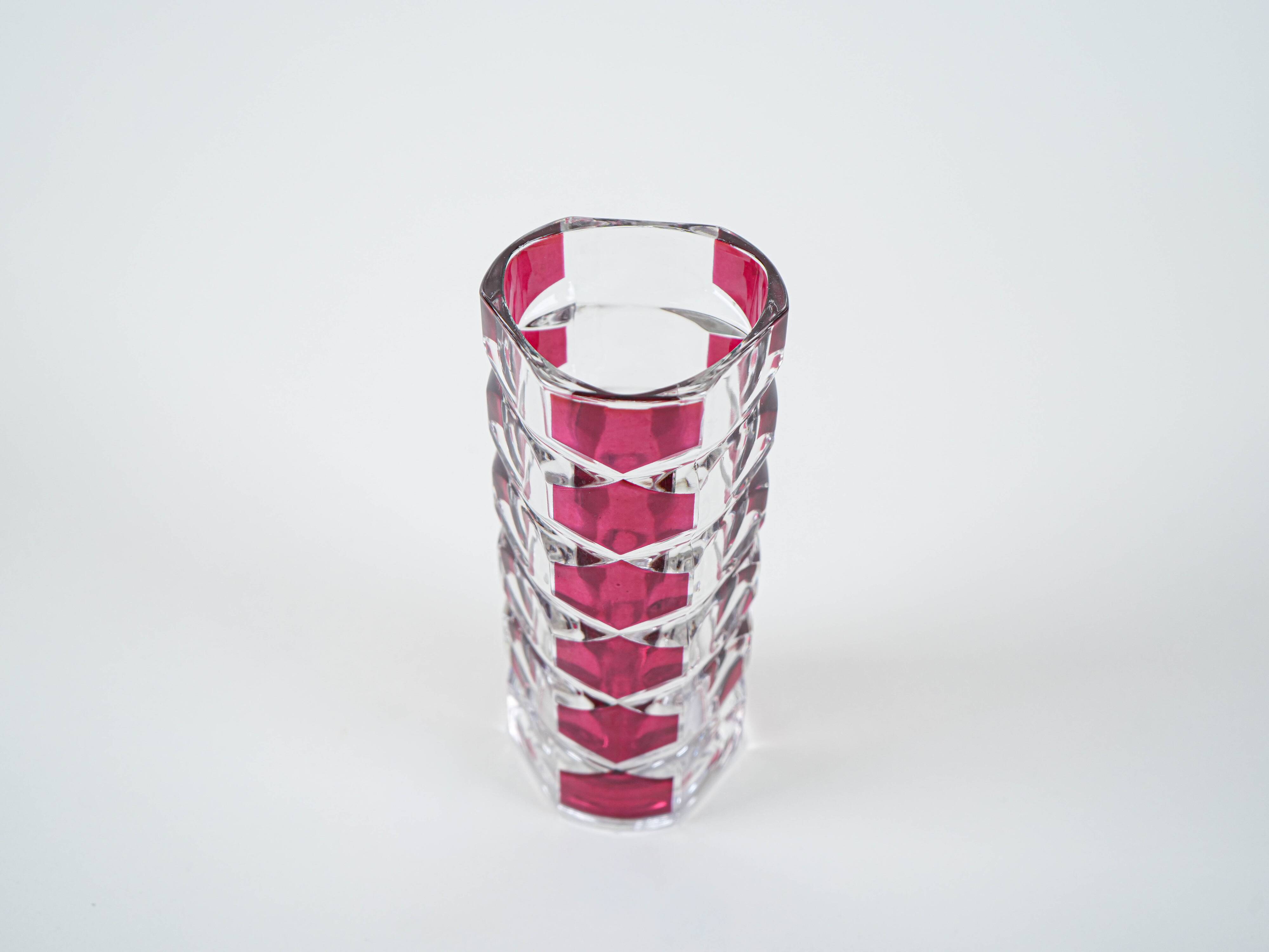 Glass vase, Windsor, French design, 1970s, production: Luminarc, designer: