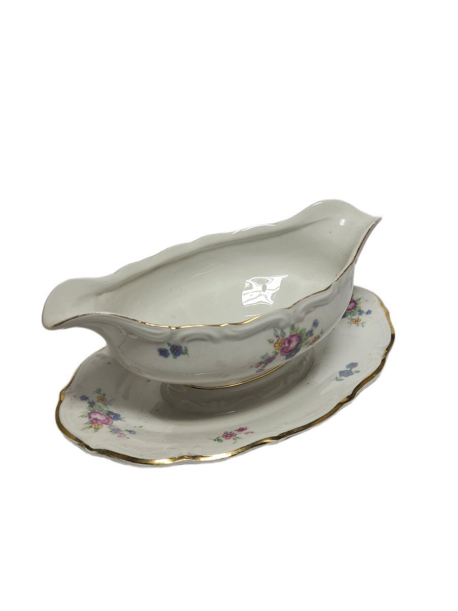 Art Deco gravy boat from Tielsch / Walbrzych, Poland, 1950s