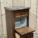 Table de nuit en noyer et dessus marbre fin XIXème
