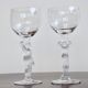 Set of 2 vintage Bayel crystal wine glasses