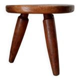 Antique walnut milking stool
