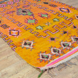 Vintage berber carpet orange 254 x 161 cm