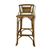 Rattan and bamboo stool